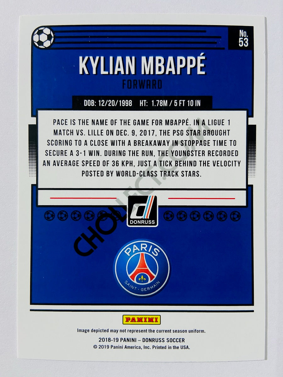 Kylian Mbappe - Paris Saint-Germain 2018-19 Panini Donruss #53