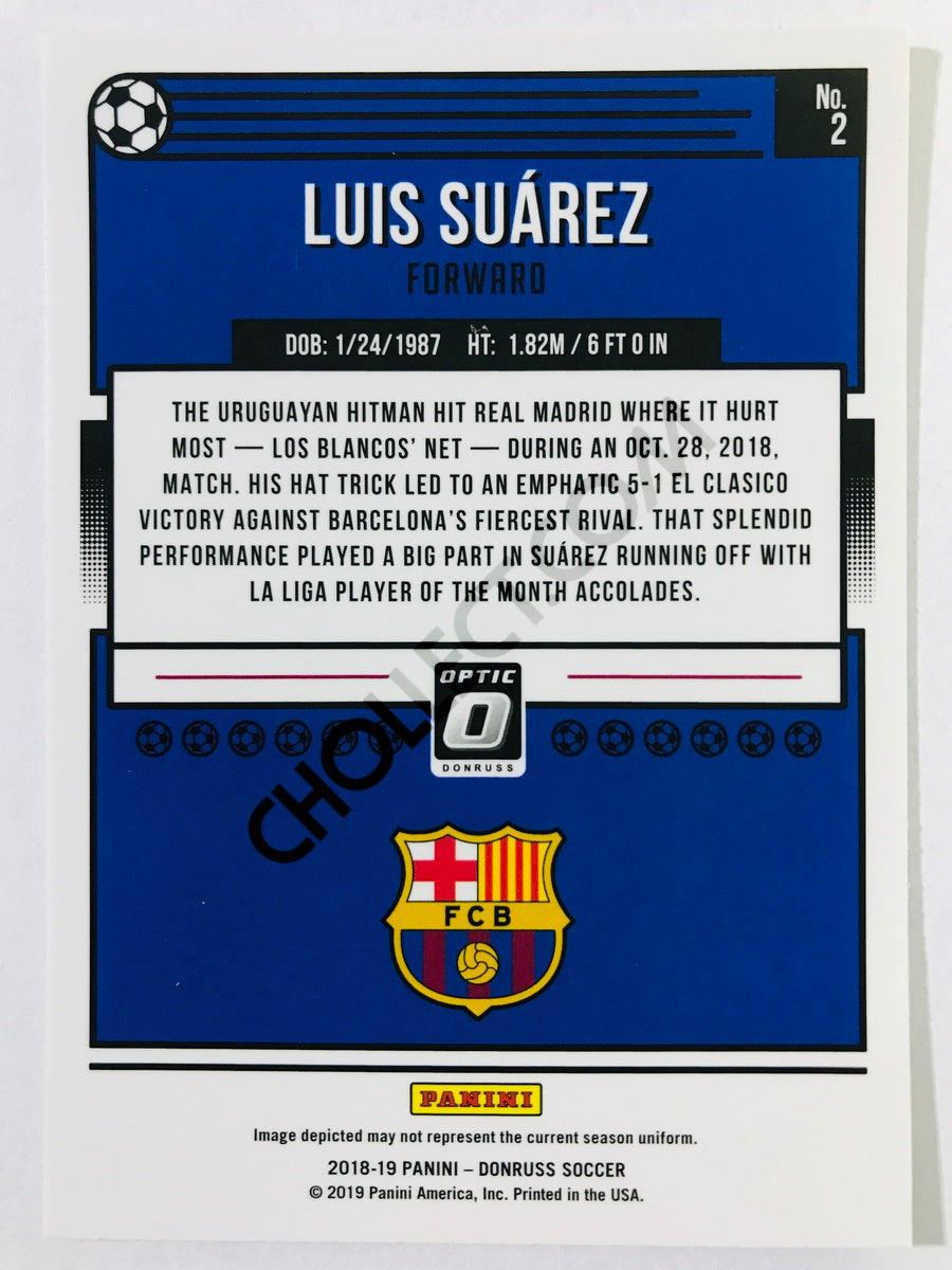 Luis Suarez - FC Barcelona 2018-19 Panini Donruss Optic #2