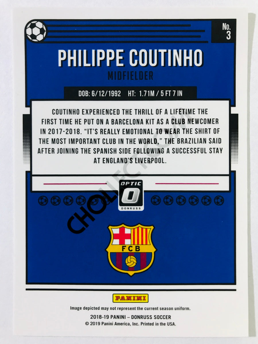 Philippe Coutinho - FC Barcelona 2018-19 Panini Donruss Optic #3