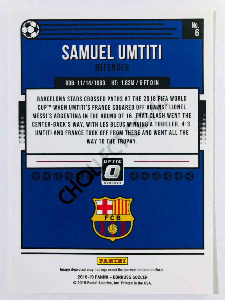 Samuel Umtiti - FC Barcelona 2018-19 Panini Donruss Optic #6