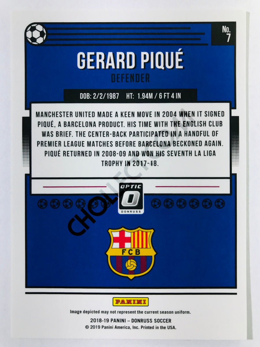 Gerard Pique - FC Barcelona 2018-19 Panini Donruss Optic #7