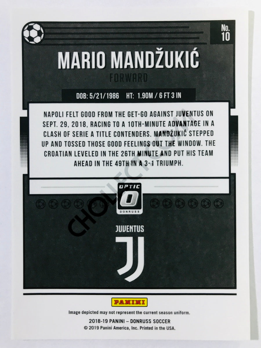 Mario Mandzukic - Juventus 2018-19 Panini Donruss Optic #10