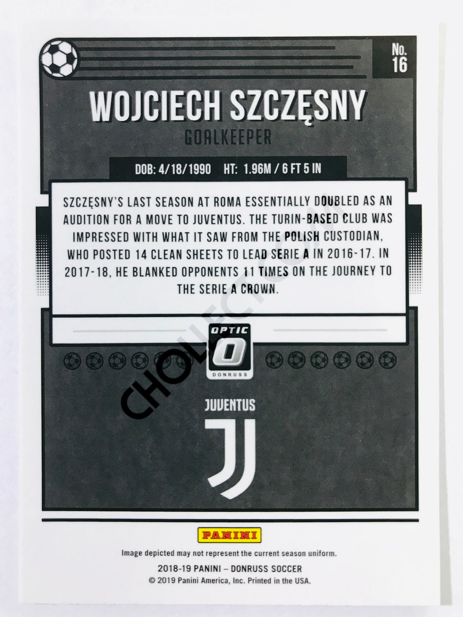 Wojciech Szczesny - Juventus 2018-19 Panini Donruss Optic #16