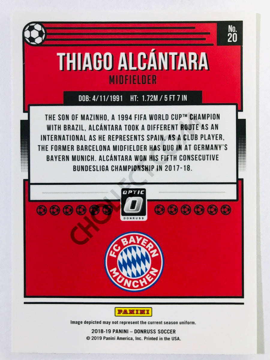 Thiago Alcantara - FC Bayern Munich 2018-19 Panini Donruss Optic #20