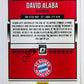 David Alaba - FC Bayern Munich 2018-19 Panini Donruss Optic #23