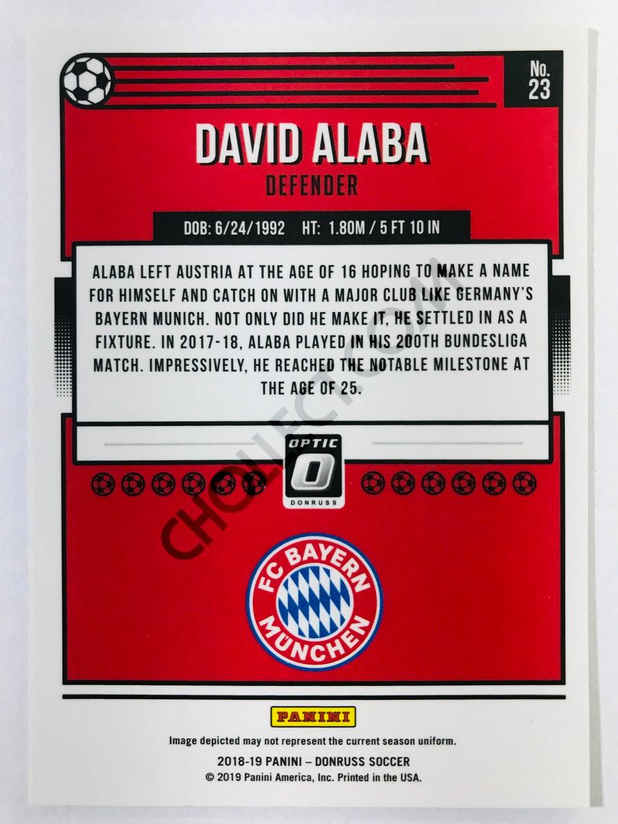 David Alaba - FC Bayern Munich 2018-19 Panini Donruss Optic #23