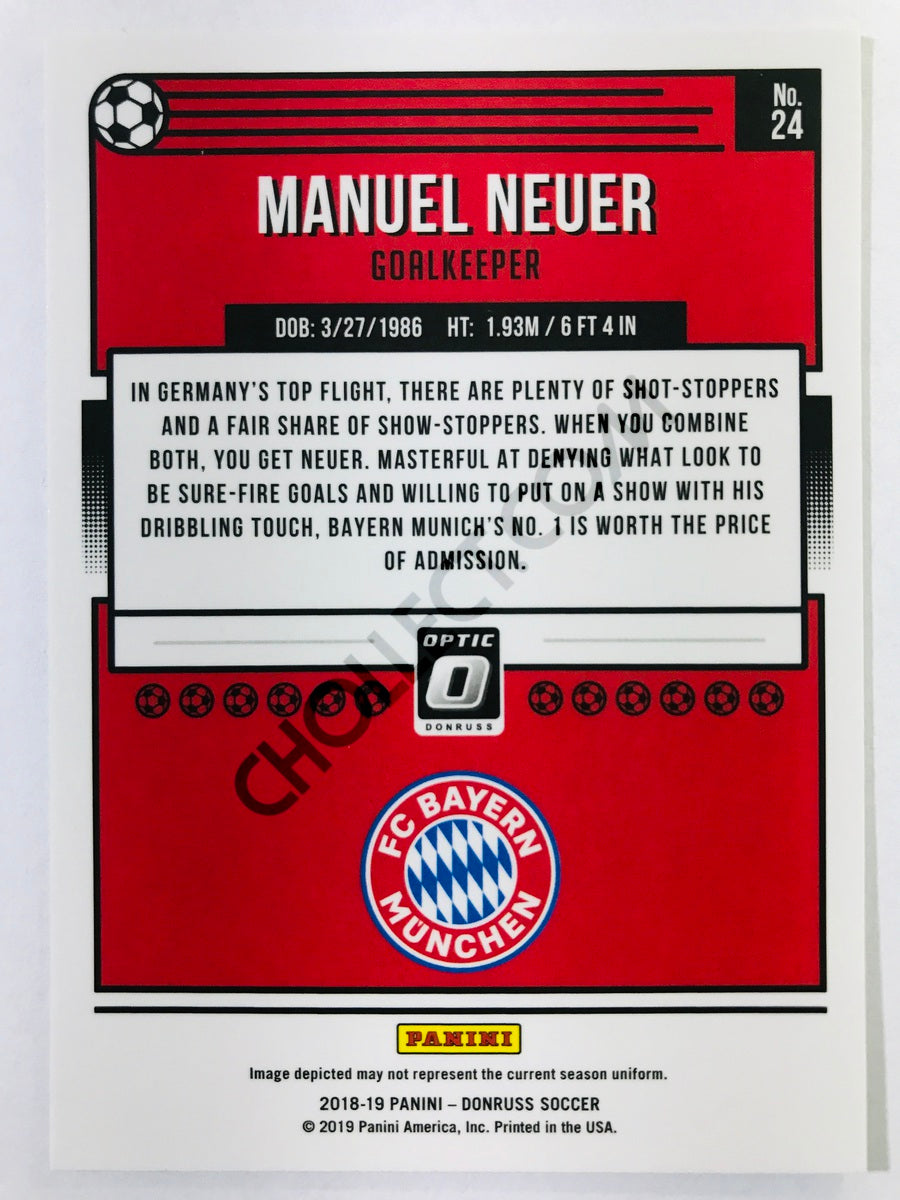 Manuel Neuer - FC Bayern Munich 2018-19 Panini Donruss Optic #24