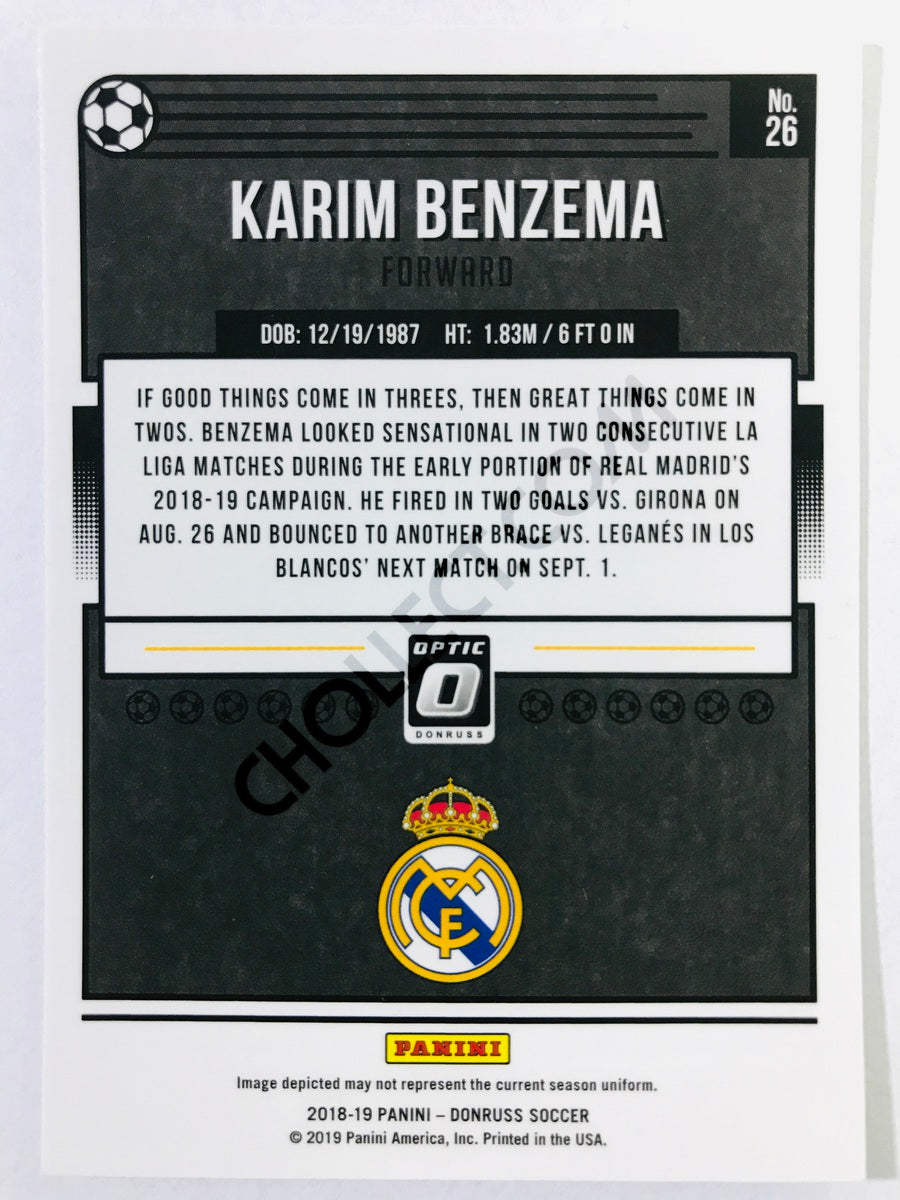 Karim Benzema - Real Madrid CF 2018-19 Panini Donruss Optic #26