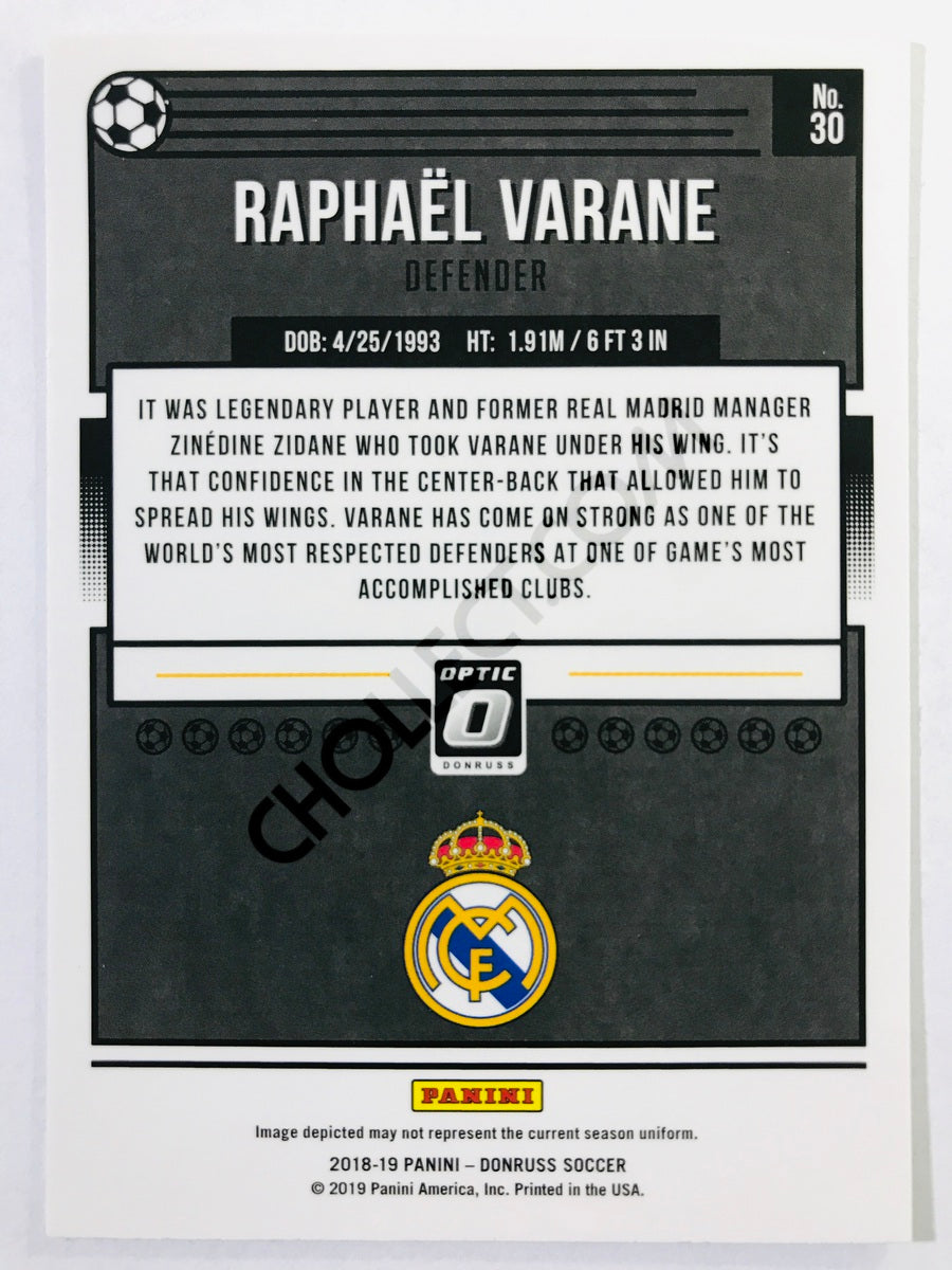 Raphael Varane - Real Madrid CF 2018-19 Panini Donruss Optic #30