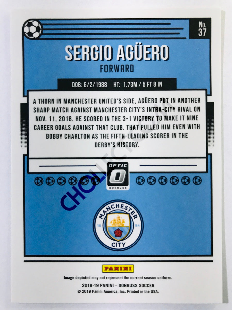 Sergio Aguero - Manchester City 2018-19 Panini Donruss Optic #37