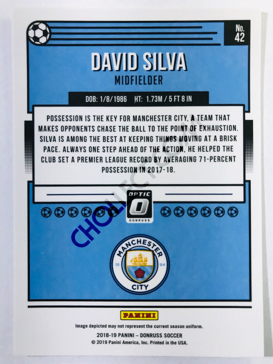 David Silva - Manchester City 2018-19 Panini Donruss Optic #42