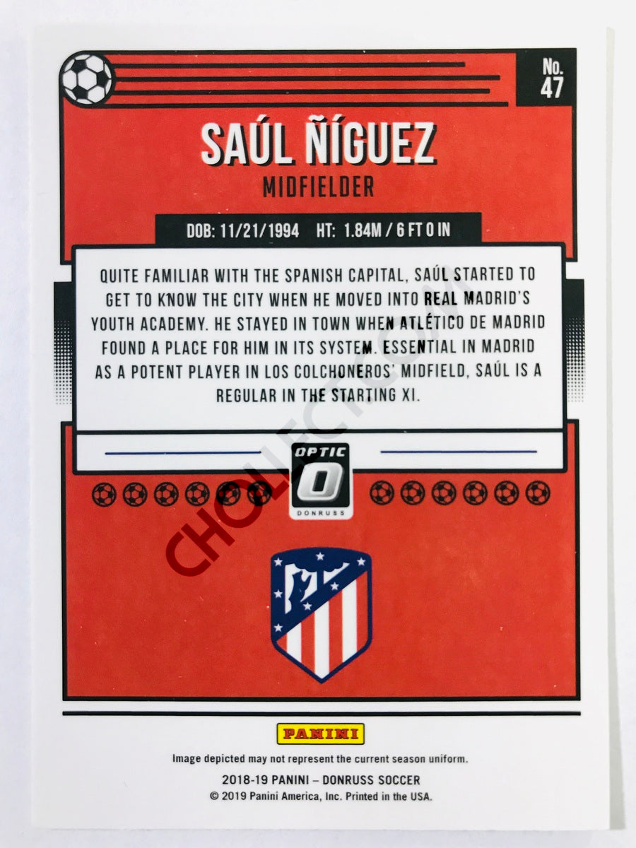 Saul Niguez - Atlético de Madrid 2018-19 Panini Donruss Optic #47