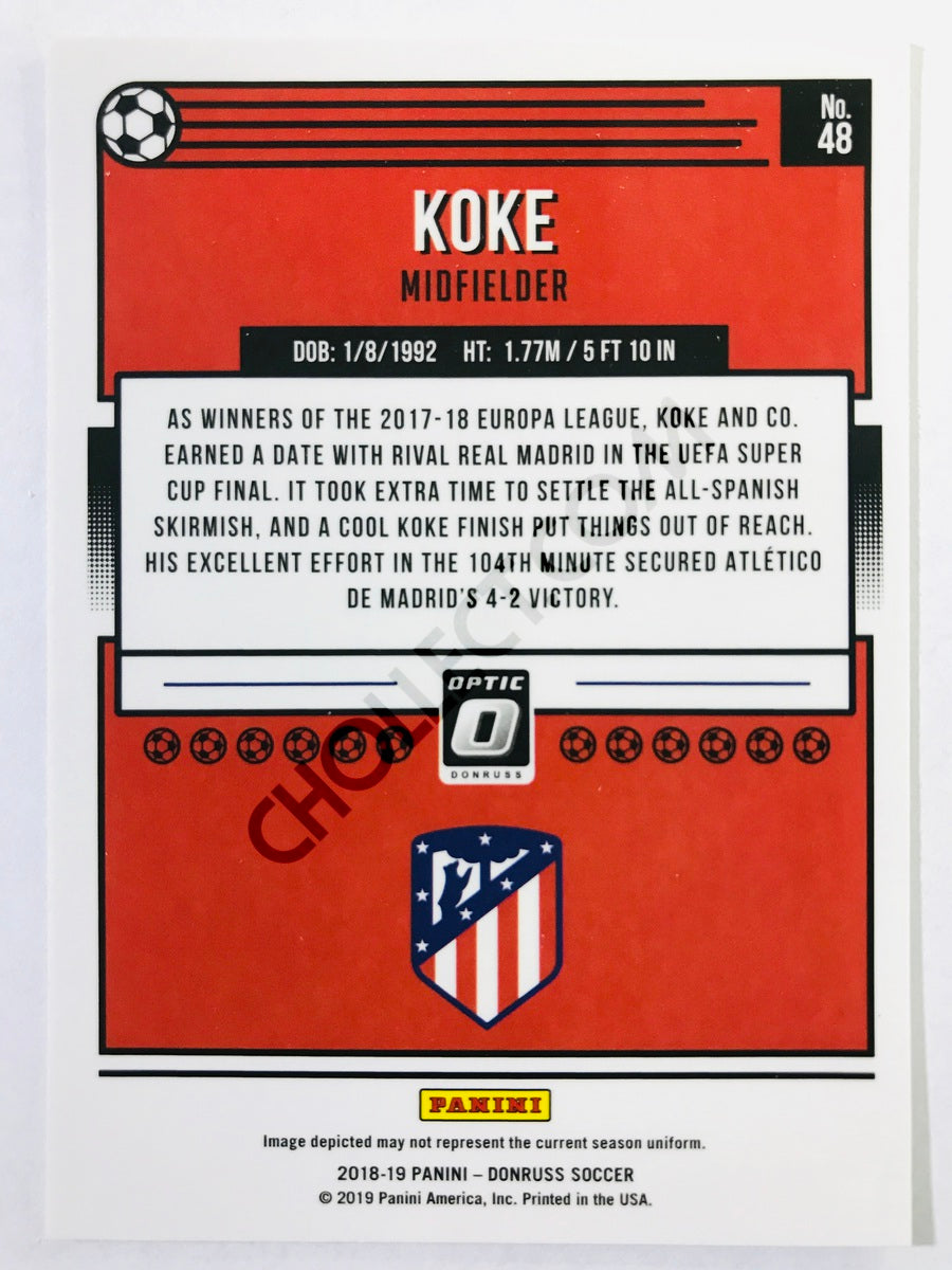 Koke - Atlético de Madrid 2018-19 Panini Donruss Optic #48