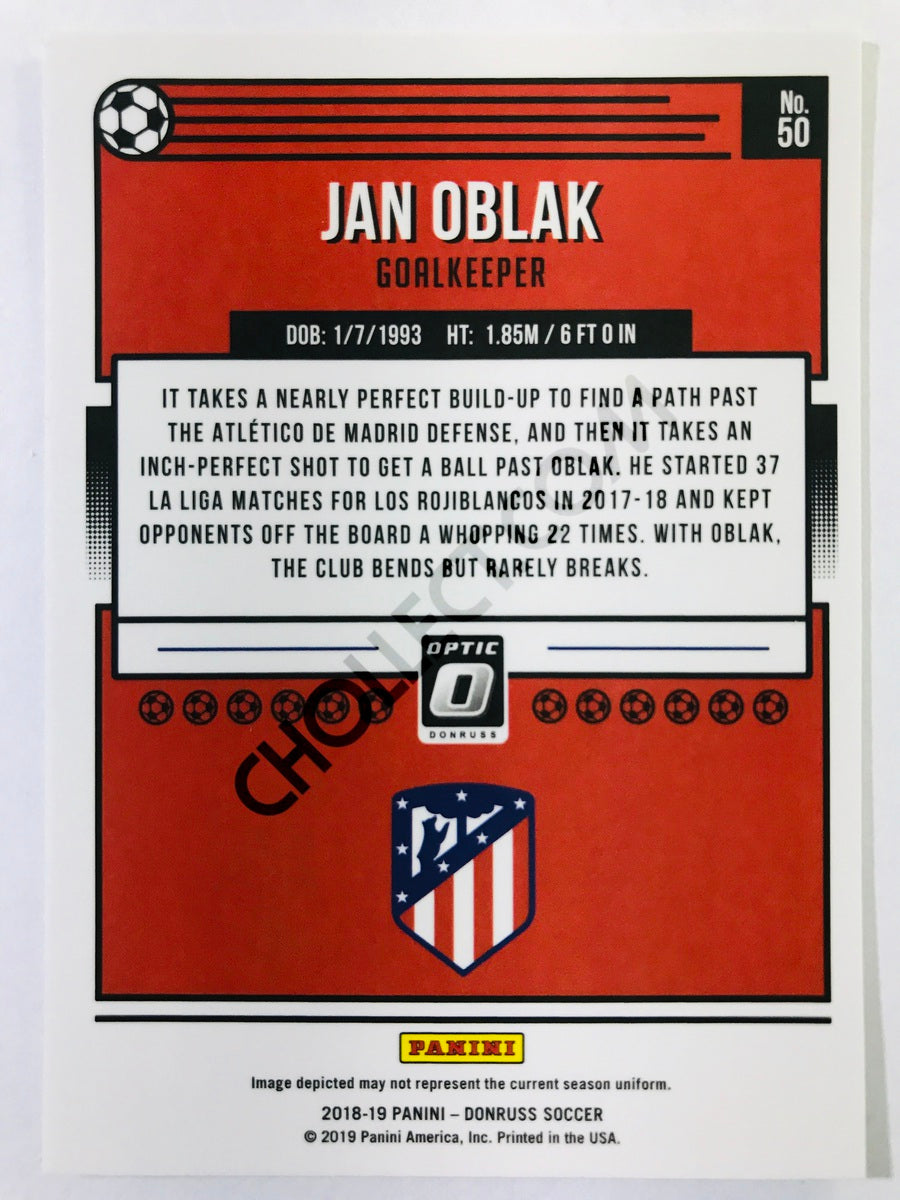 Jan Oblak - Atlético de Madrid 2018-19 Panini Donruss Optic #50