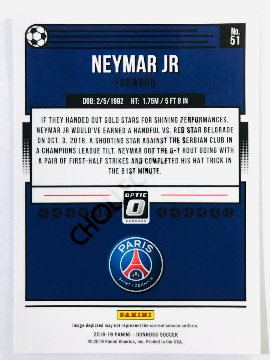 Neymar Jr - Paris Saint-Germain 2018-19 Panini Donruss Optic #51