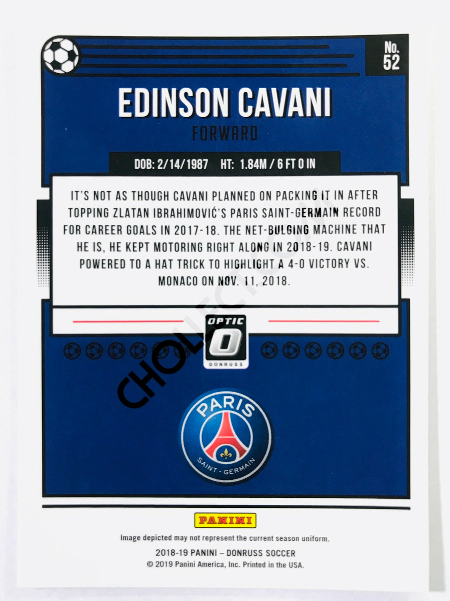 Edinson Cavani - Paris Saint-Germain 2018-19 Panini Donruss Optic #52