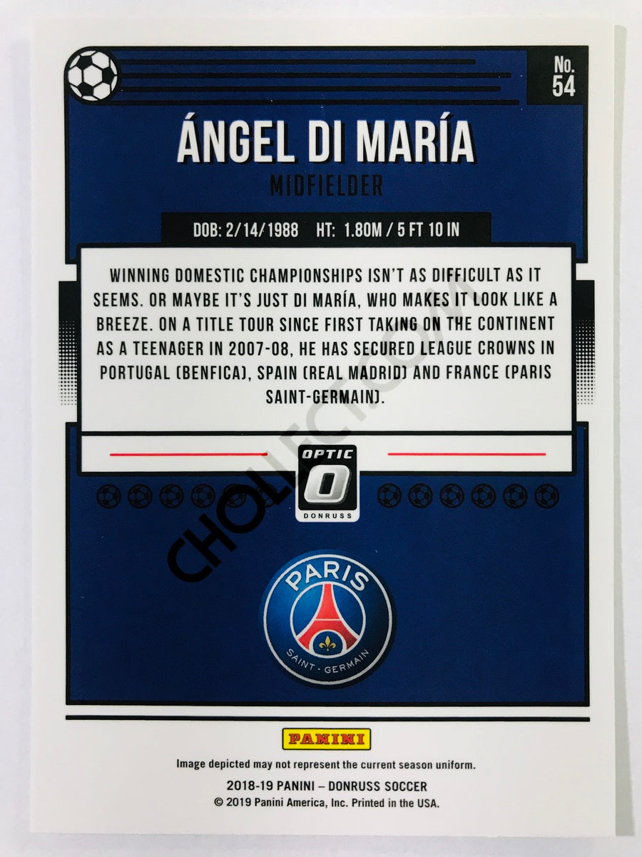 Angel Di Maria - Paris Saint-Germain 2018-19 Panini Donruss Optic #54