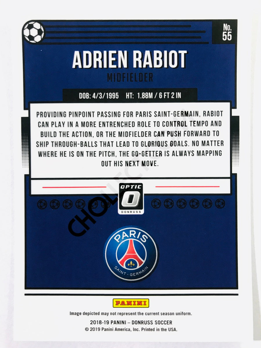 Adrien Rabiot - Paris Saint-Germain 2018-19 Panini Donruss Optic #55