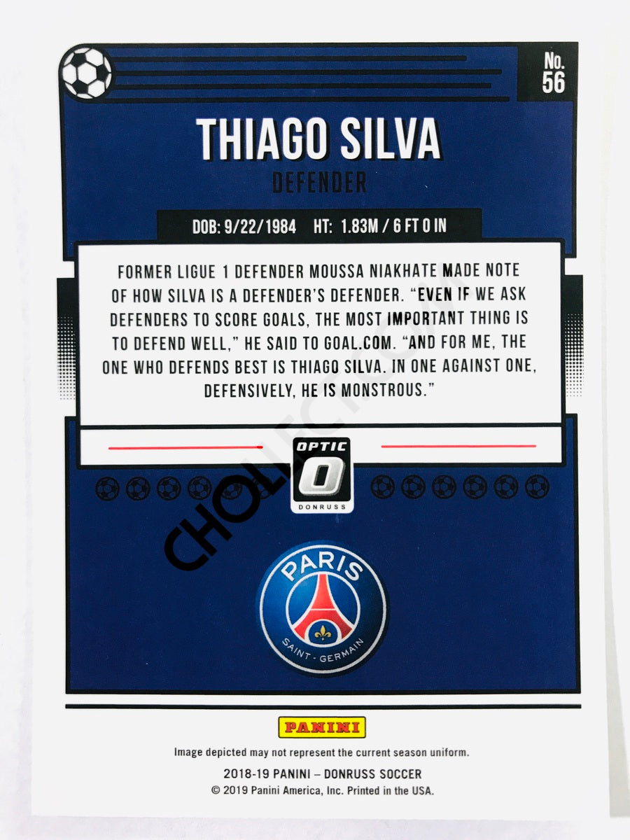 Thiago Silva - Paris Saint-Germain 2018-19 Panini Donruss Optic #56