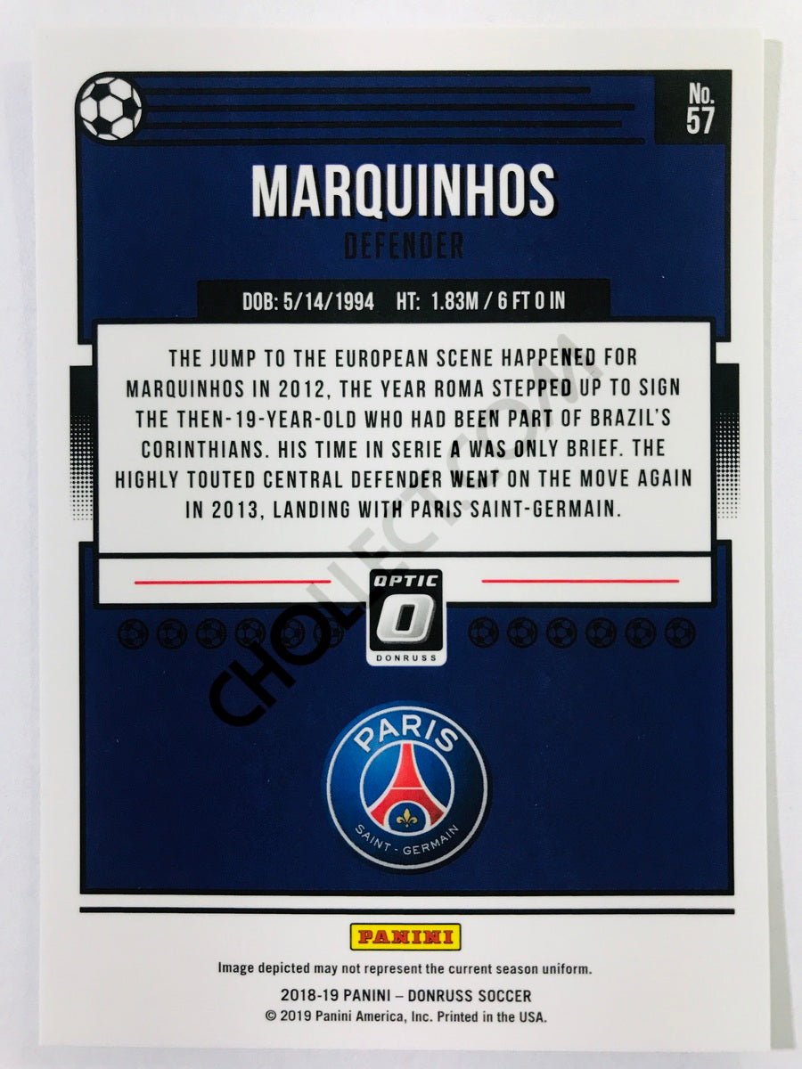 Marquinhos - Paris Saint-Germain 2018-19 Panini Donruss Optic #57