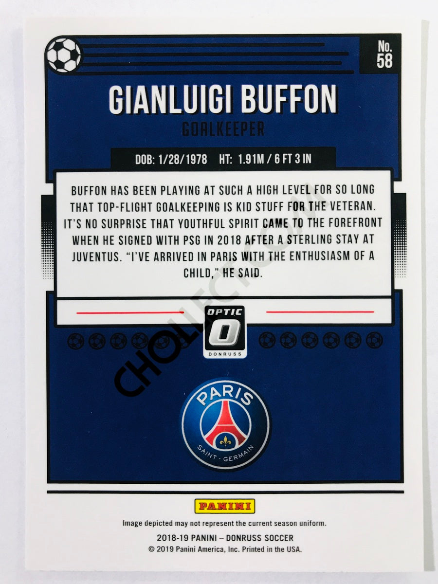 Gianluigi Buffon - Paris Saint-Germain 2018-19 Panini Donruss Optic #58