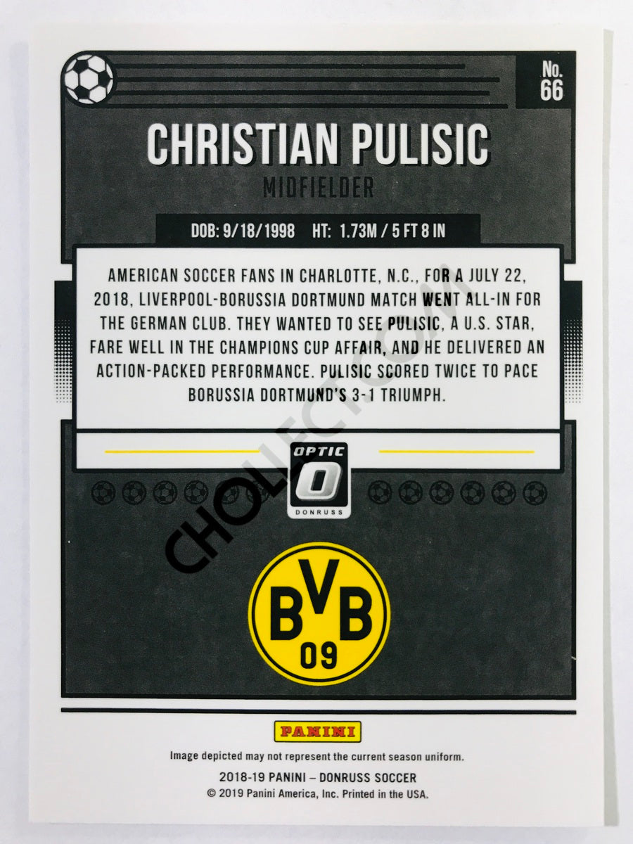 Christian Pulisic - Borussia Dortmund 2018-19 Panini Donruss Optic #66