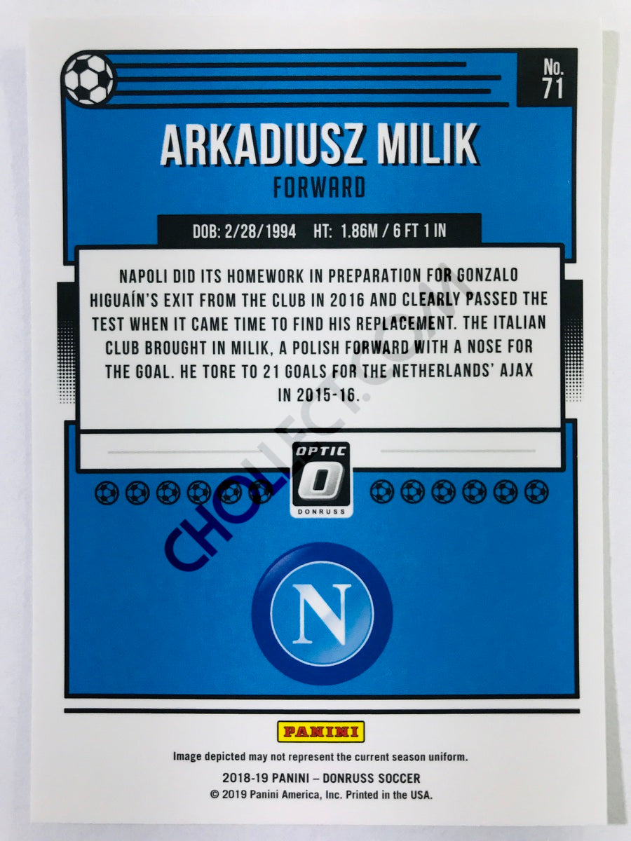 Arkadiusz Milik - SSC Napoli 2018-19 Panini Donruss Optic #71