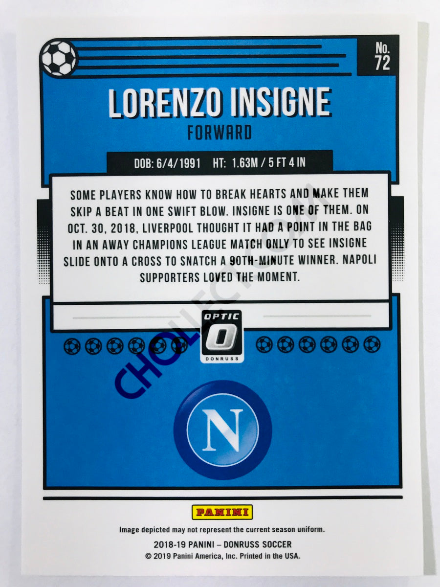 Lorenzo Insigne - SSC Napoli 2018-19 Panini Donruss Optic #72