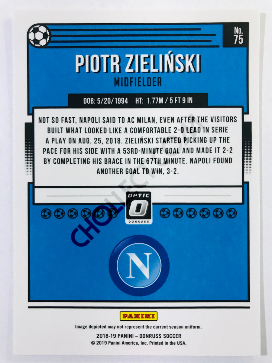 Piotr Zielinski - SSC Napoli 2018-19 Panini Donruss Optic #75