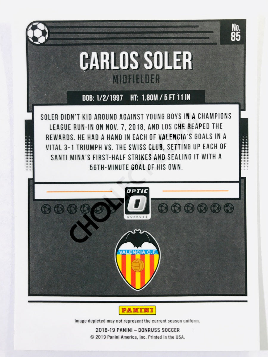 Carlos Soler - Valencia CF 2018-19 Panini Donruss Optic #85