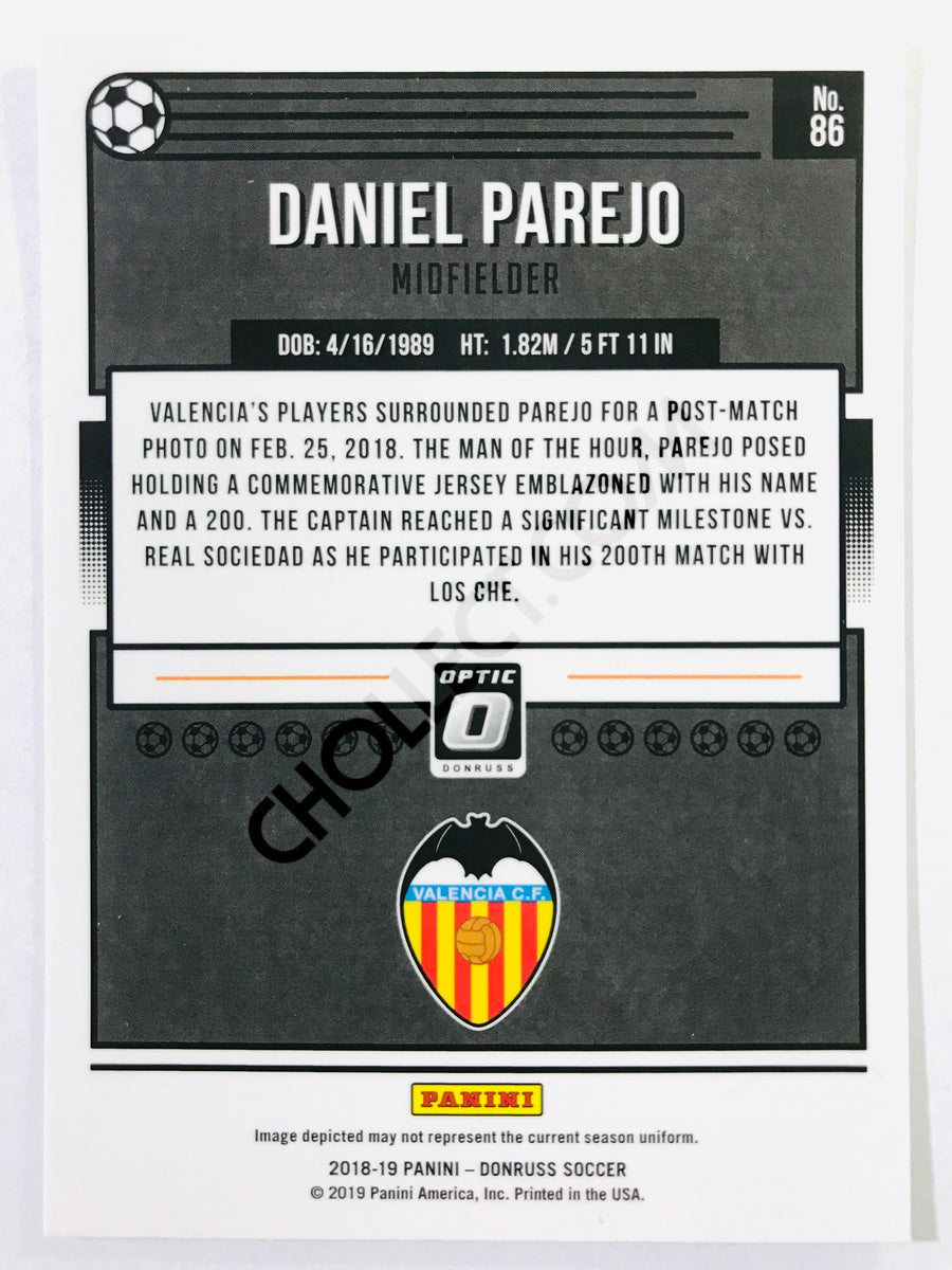 Daniel Parejo - Valencia CF 2018-19 Panini Donruss Optic #86