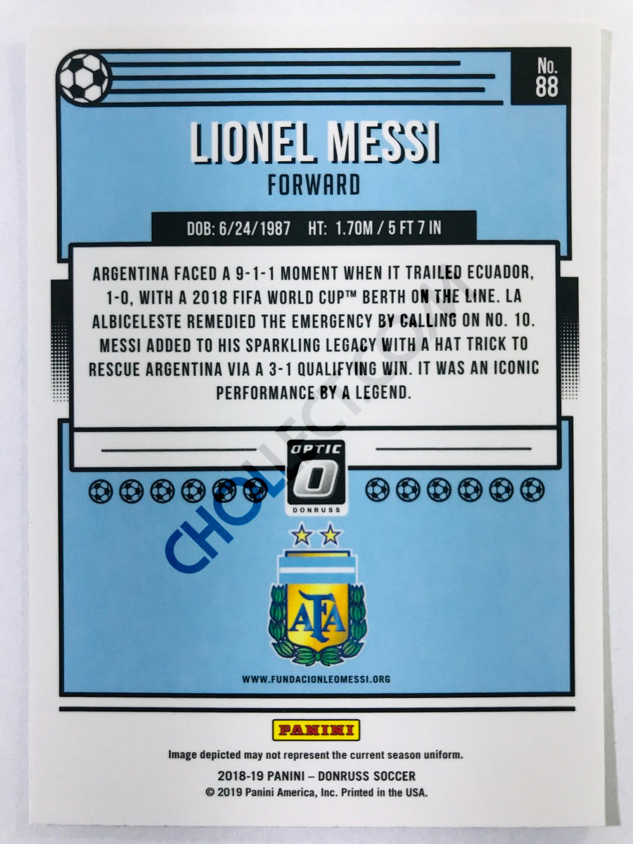 Lionel Messi - Argentina 2018-19 Panini Donruss Optic #88