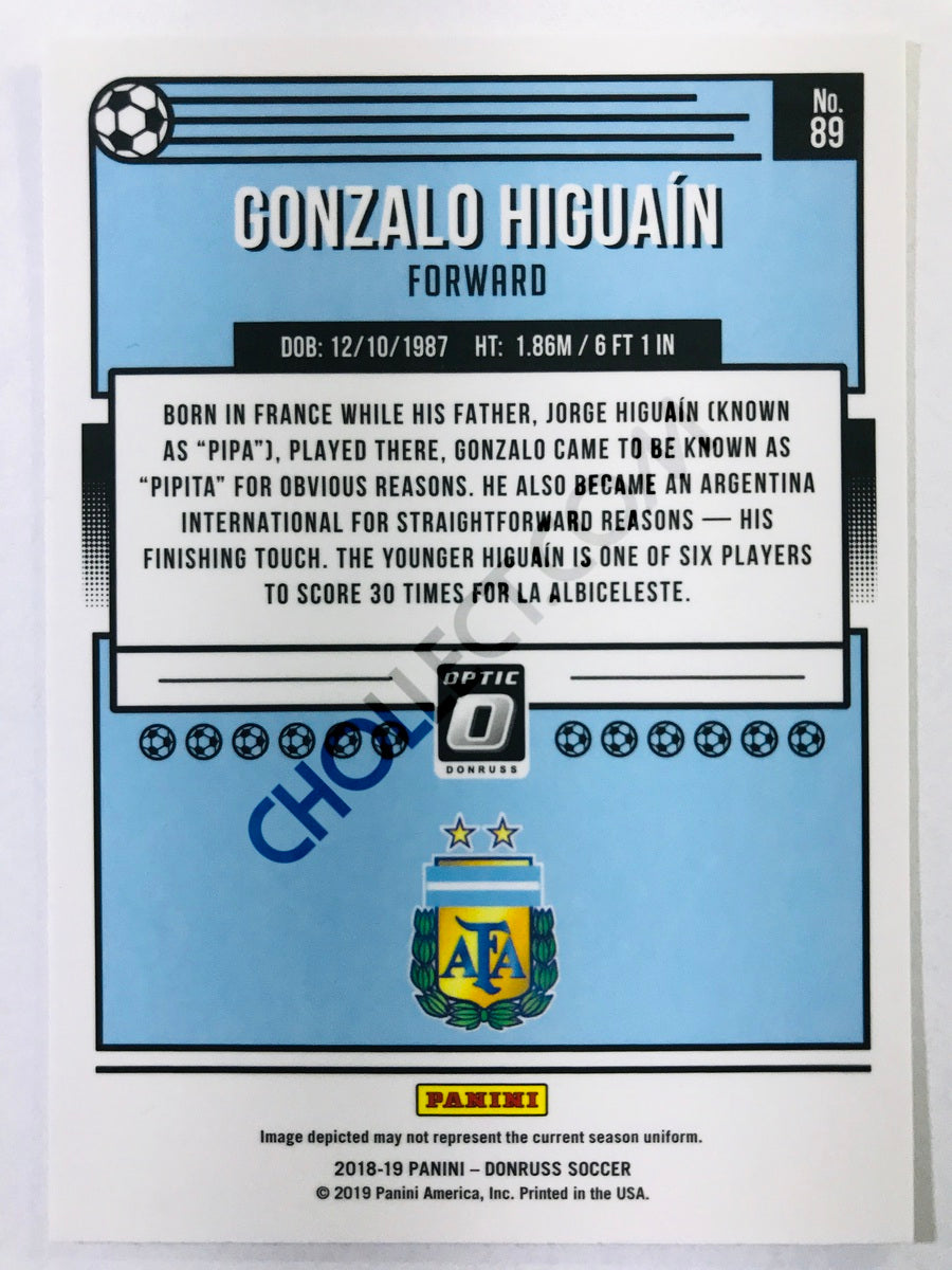 Gonzalo Higuain - Argentina 2018-19 Panini Donruss Optic #89