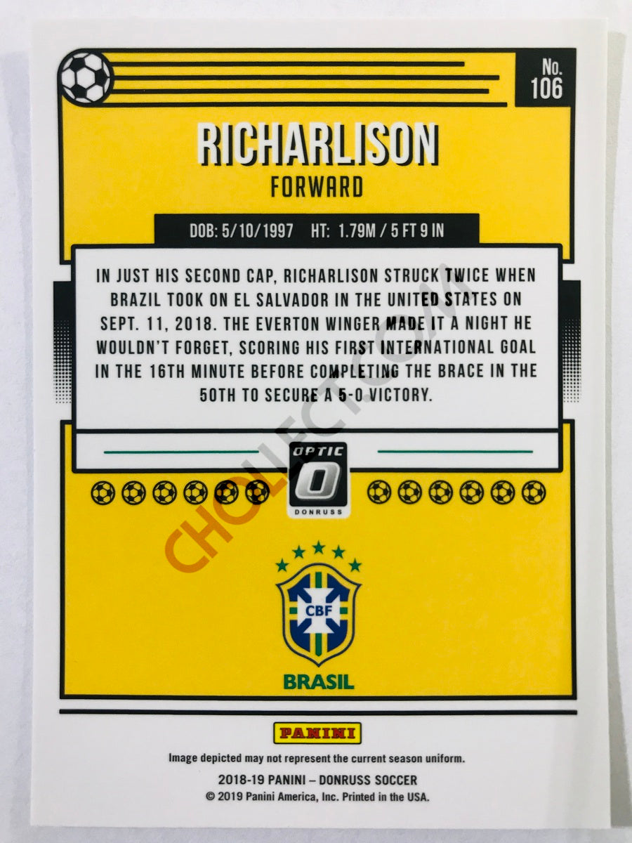 Richarlison - Brazil 2018-19 Panini Donruss Optic #106