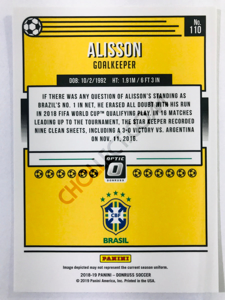 Alisson - Brazil 2018-19 Panini Donruss Optic #110