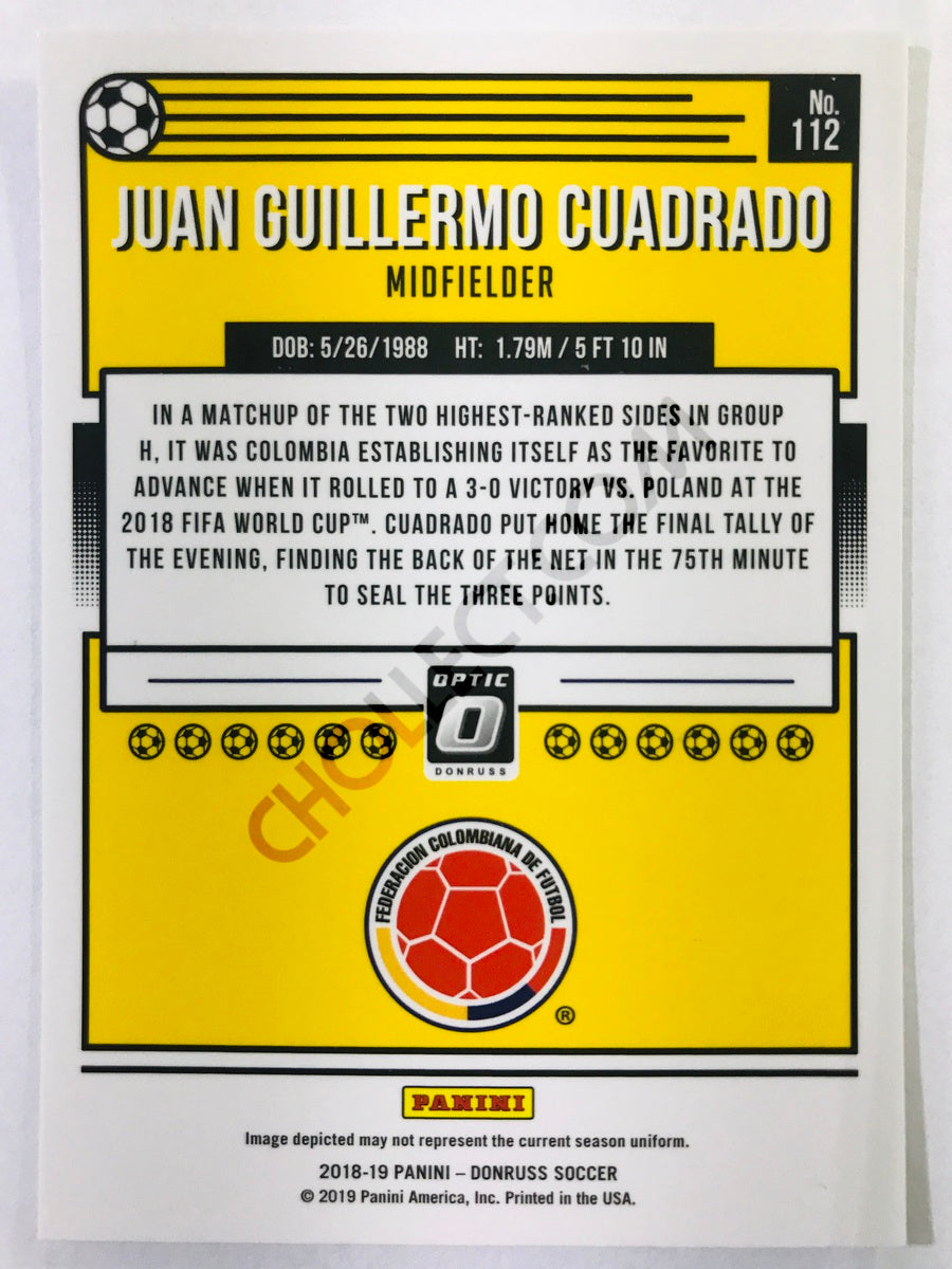 Juan Guillermo Cuadrado - Colombia 2018-19 Panini Donruss Optic #112