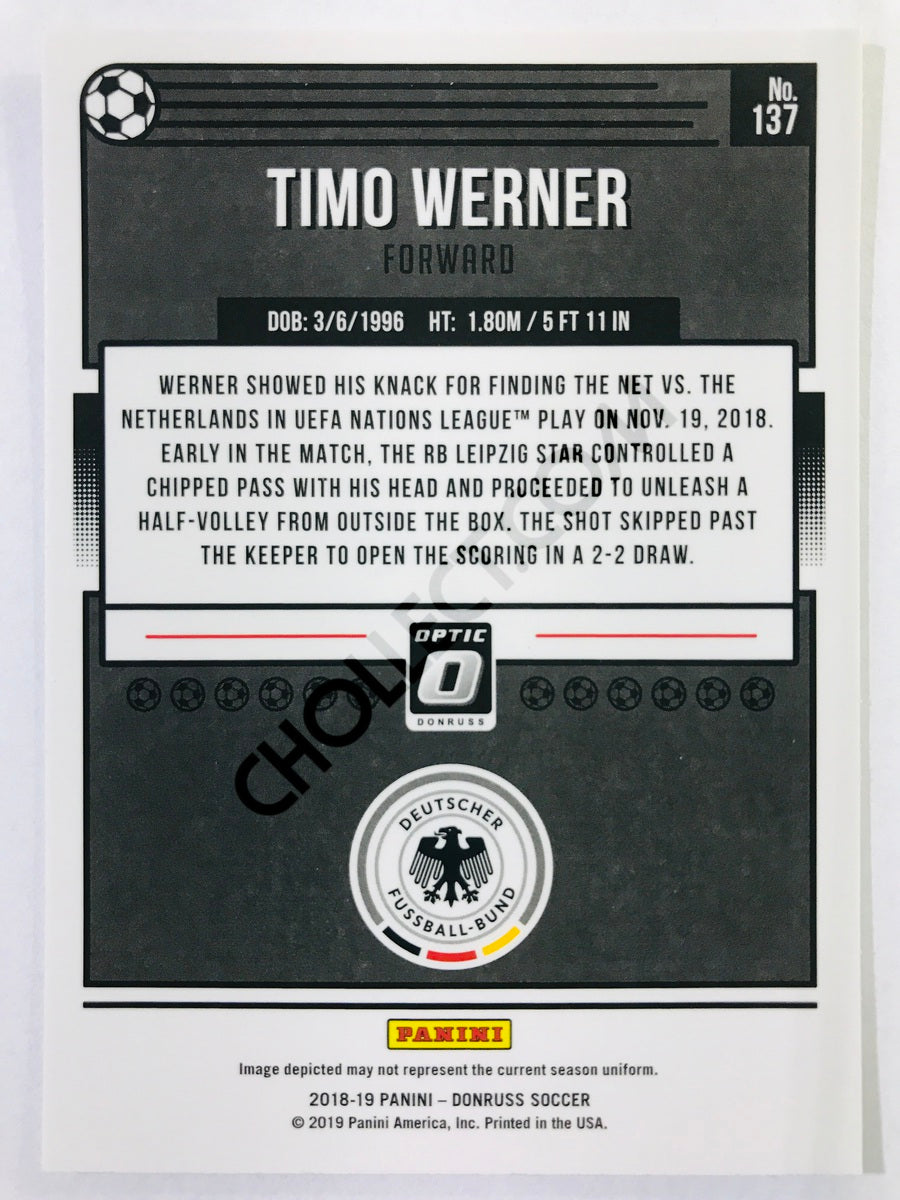 Timo Werner - Germany 2018-19 Panini Donruss Optic #137