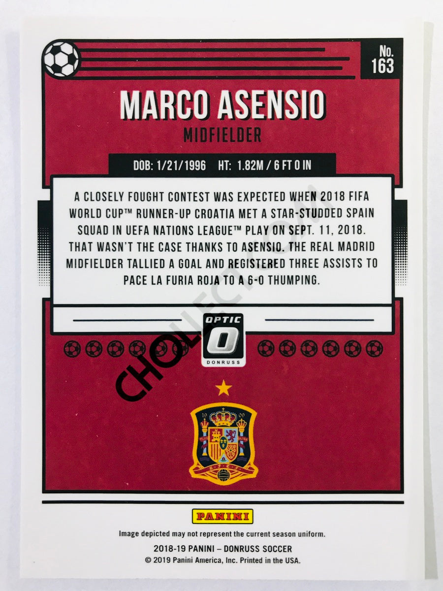 Marco Asensio - Spain 2018-19 Panini Donruss Optic #163