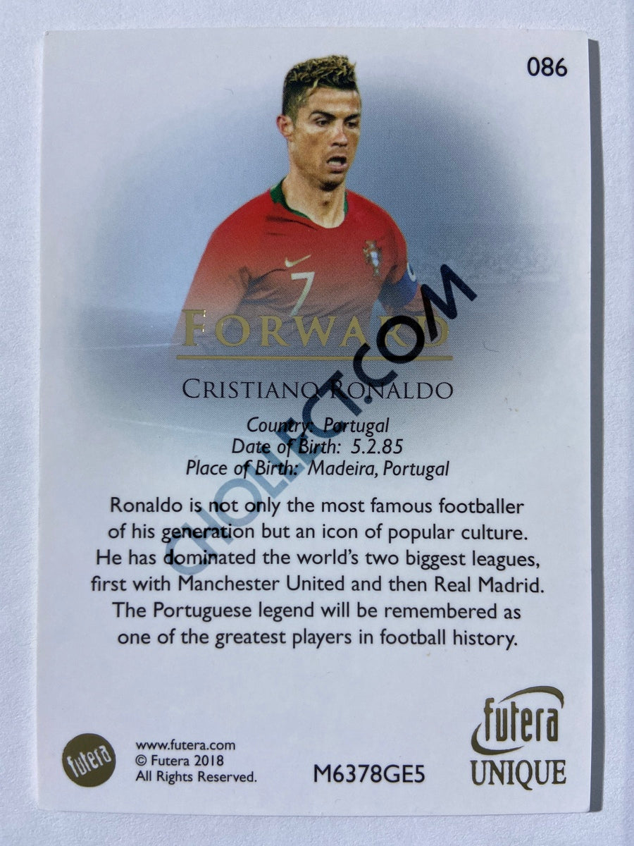 Cristiano Ronaldo - Portugal 2018 Futera Unique #086 | M6378GE5