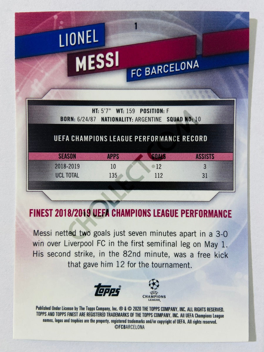 Lionel Messi - FC Barcelona 2018 Topps Finest UCL #1