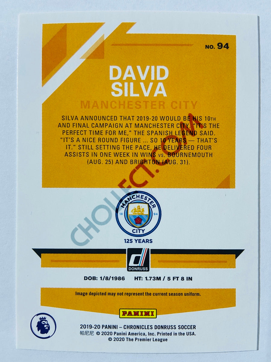 David Silva - Manchester City 2019-20 Panini Chronicles Donruss #94