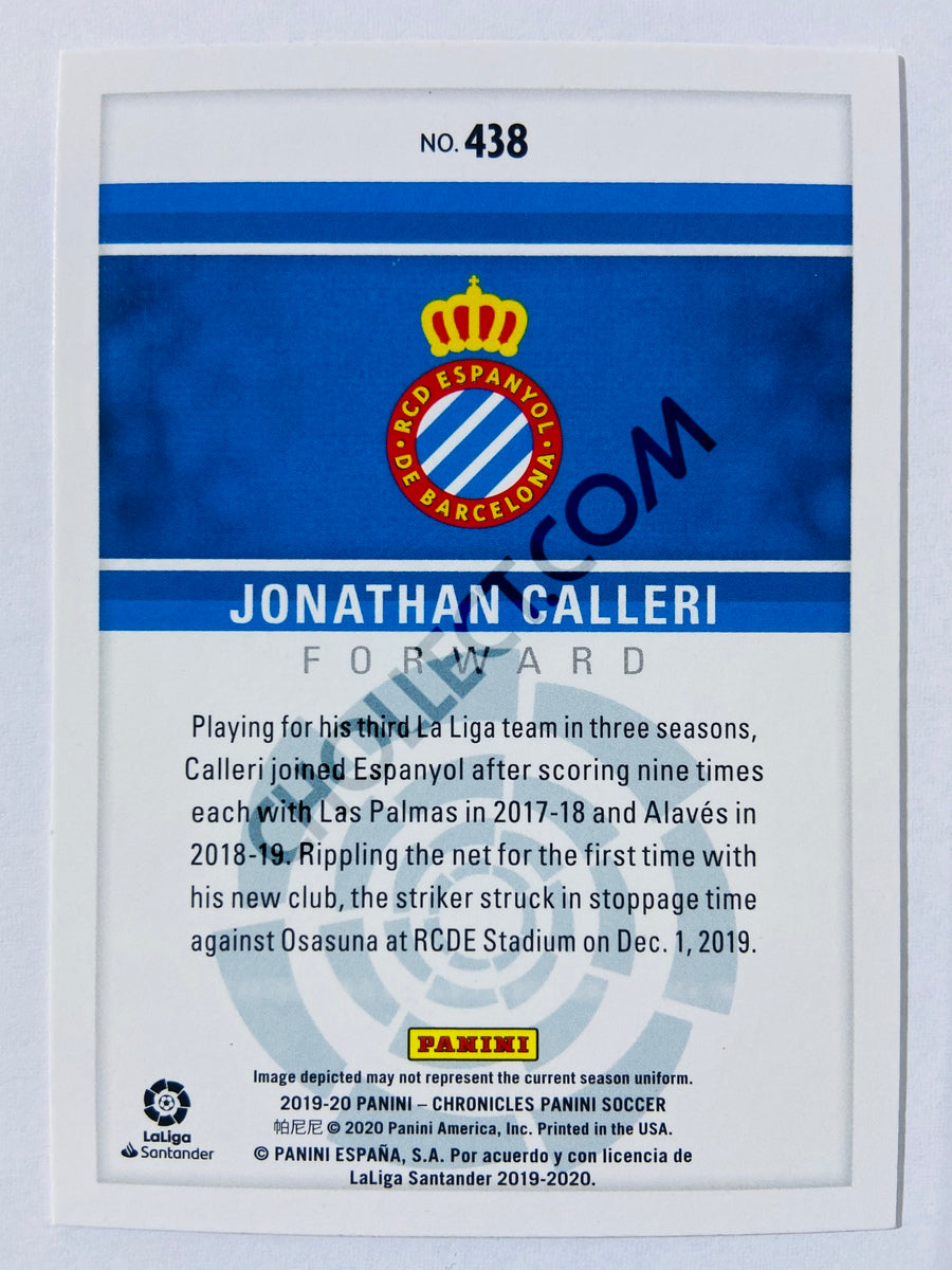 Jonathan Calleri - RCD Espanyol 2019-20 Panini Chronicles Panini Blue Parallel RC Rookie #438