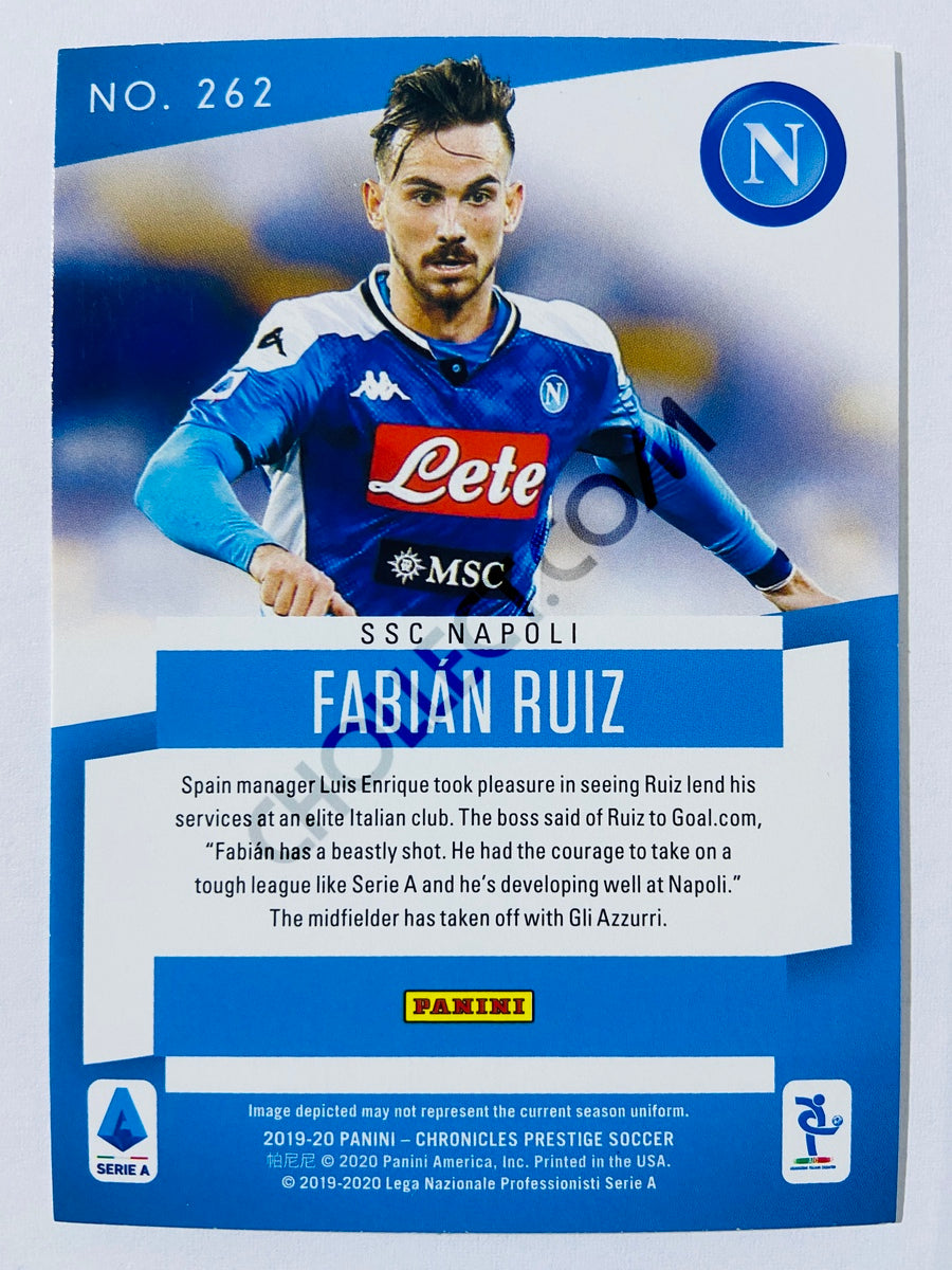 Fabian Ruiz - SSC Napoli 2019-20 Panini Chronicles Prestige Blue Xtra Points Parallel #262