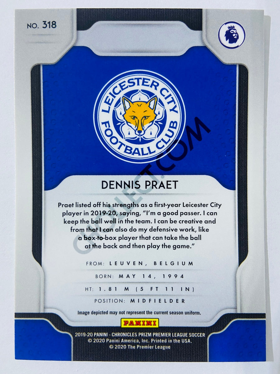 Dennis Praet - Leicester City 2019-20 Panini Chronicles Prizm RC Rookie #318