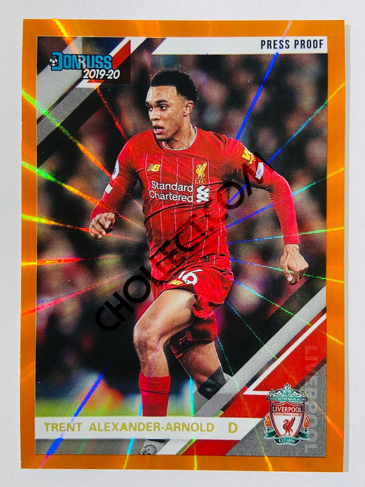 Trent Alexander-Arnold - Liverpool FC 2019-20 Panini Chronicles Donruss Press Proof Orange Laser Parallel #91