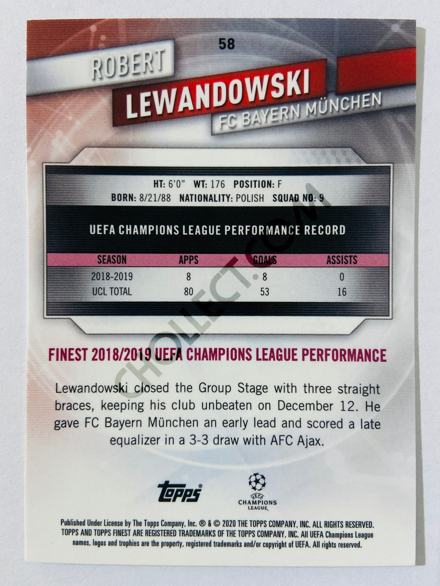 Robert Lewandowski - FC Bayern Munich 2019-20 Topps Finest #58