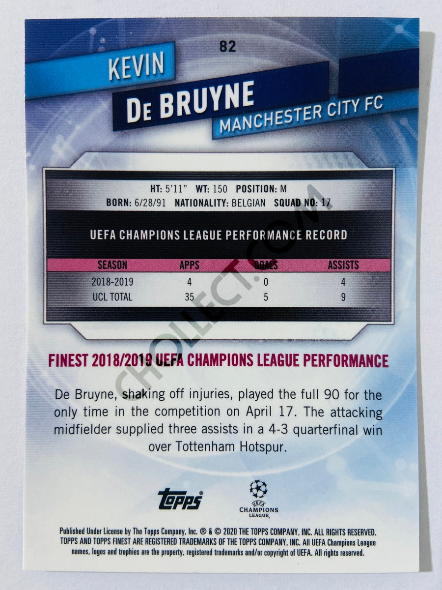 Kevin de Bruyne - Manchester City FC 2019-20 Topps Finest #82