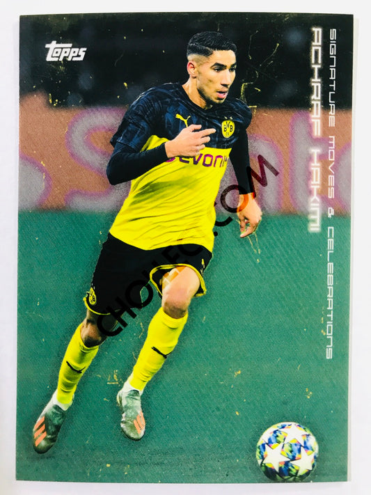 Achraf Hakimi (Signature Moves & Celebrations) 2020 Topps 2020 BVB Borussia Dortmund Soccer Card #29