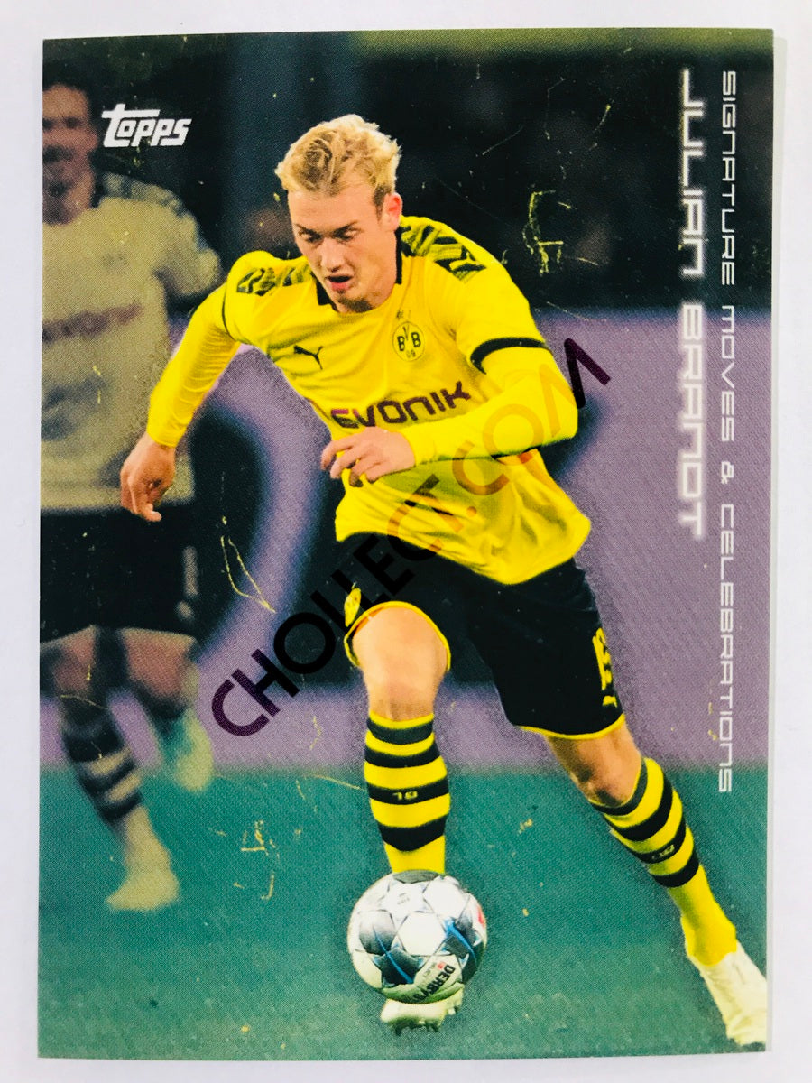 Julian Brandt (Signature Moves & Celebrations) 2020 Topps 2020 BVB Borussia Dortmund Soccer Card #33