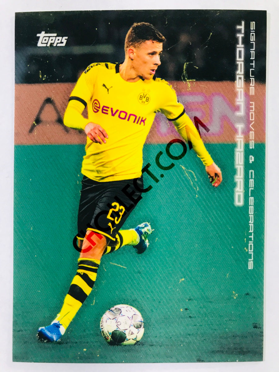 Thorgan Hazard (Signature Moves & Celebrations) 2020 Topps 2020 BVB Borussia Dortmund Soccer Card #34